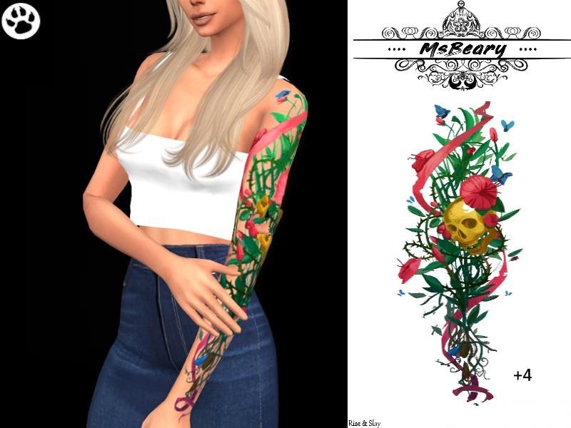 《模拟人生4》花卉骷髅纹身MOD-IGTA奇幻游戏城-GTA5MOD资源网