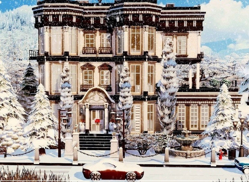 《模拟人生4》冬季圣诞节主题别墅MOD-IGTA奇幻游戏城-GTA5MOD资源网