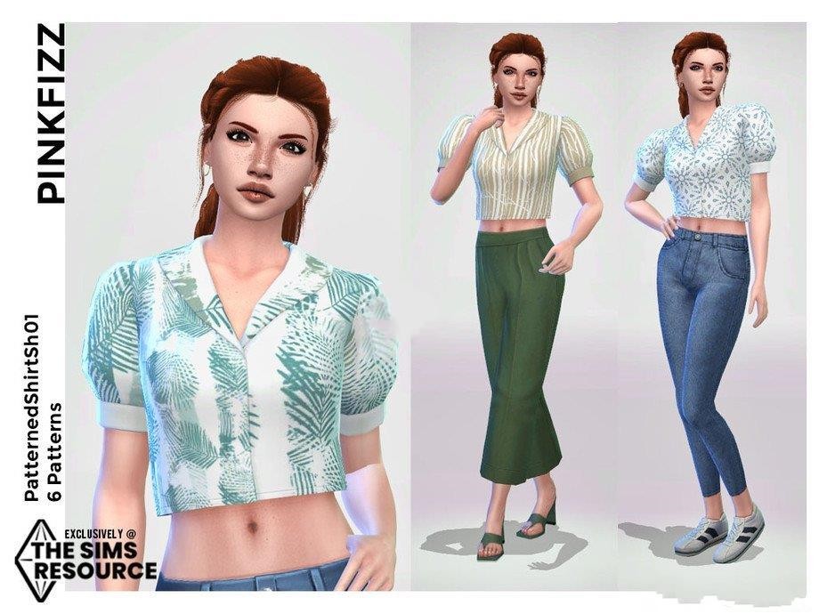 《模拟人生4》女性时尚图案衬衫MOD-IGTA奇幻游戏城-GTA5MOD资源网