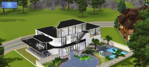模拟人生3 MOD房建 黑白风格的别墅-IGTA奇幻游戏城-GTA5MOD资源网