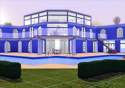 《模拟人生3》MOD房建 大型现代豪华别墅（7房2卫 附泳池）-IGTA奇幻游戏城-GTA5MOD资源网
