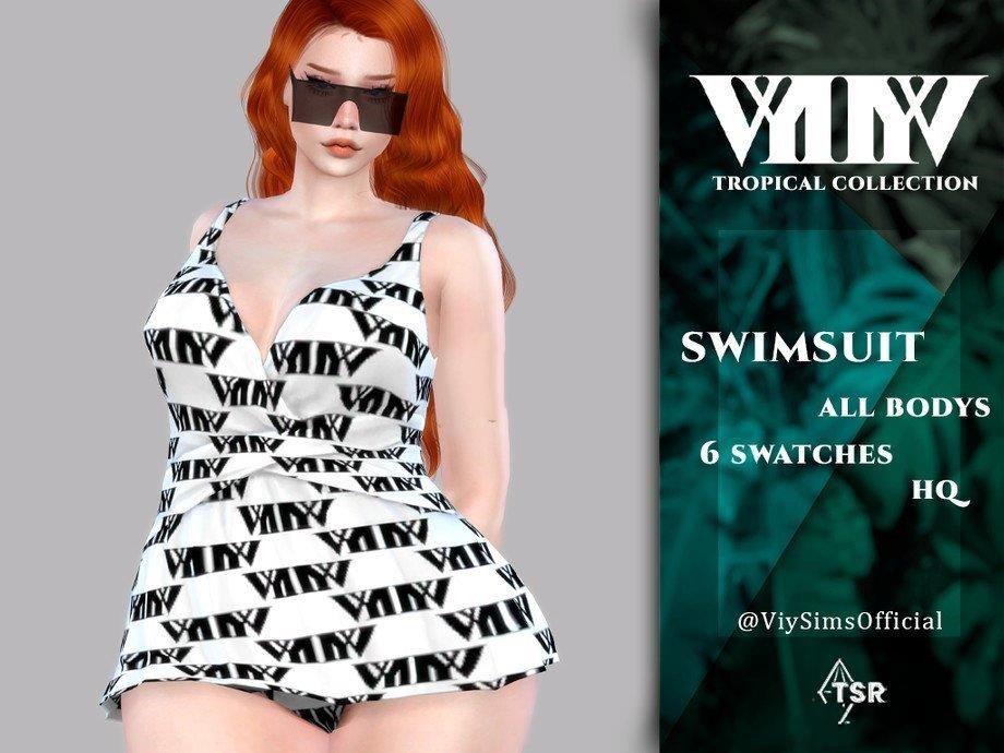 《模拟人生4》女性黑白花纹泳装MOD-IGTA奇幻游戏城-GTA5MOD资源网