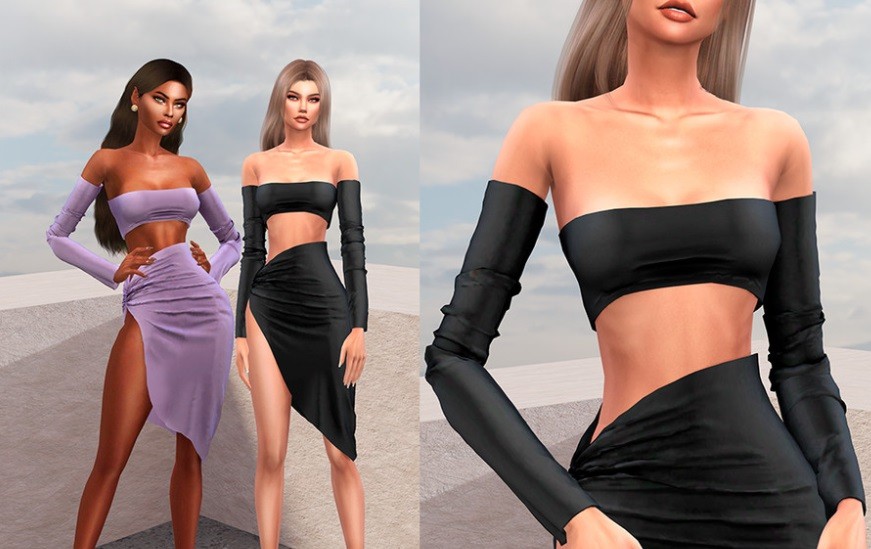 《模拟人生4》性感黑色沙滩裙MOD-IGTA奇幻游戏城-GTA5MOD资源网