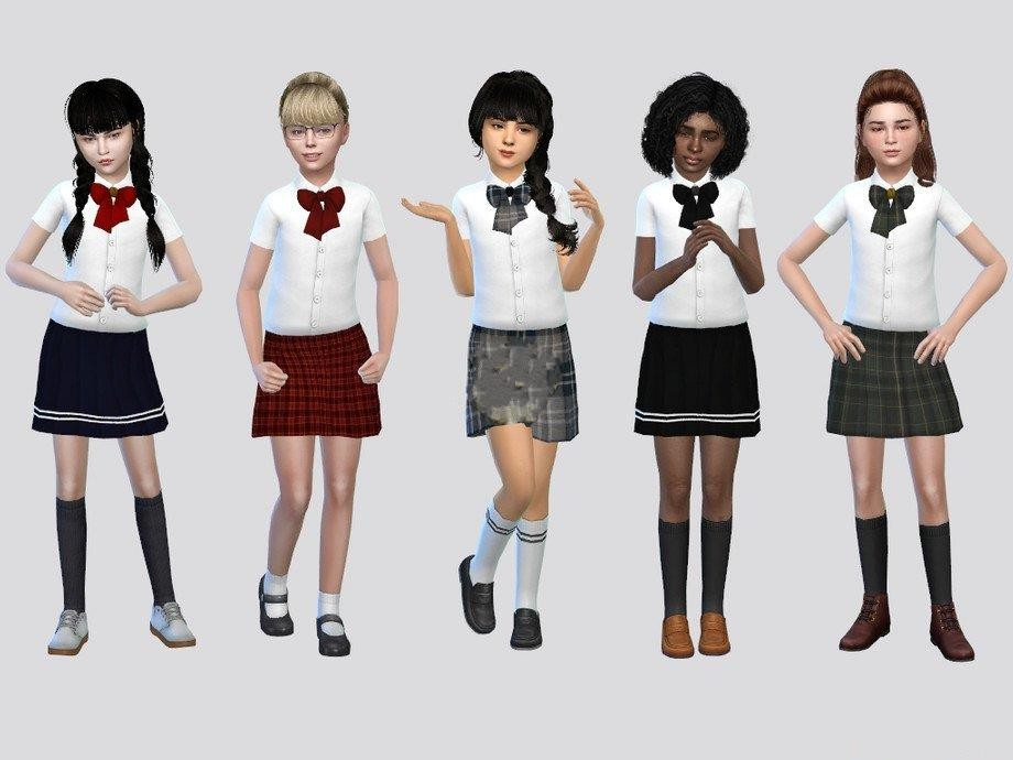 《模拟人生4》小女孩多款式校服MOD-IGTA奇幻游戏城-GTA5MOD资源网
