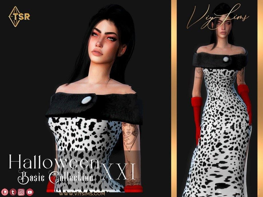 《模拟人生4》女款黑色斑点连衣裙MOD-IGTA奇幻游戏城-GTA5MOD资源网