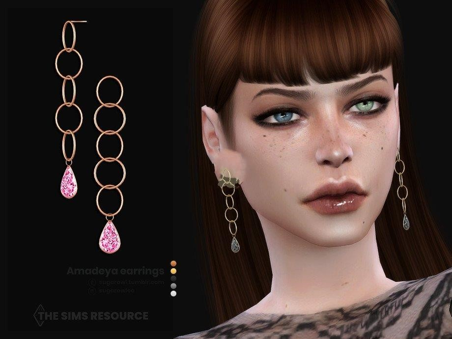 《模拟人生4》女性圆环宝石耳环MOD-IGTA奇幻游戏城-GTA5MOD资源网