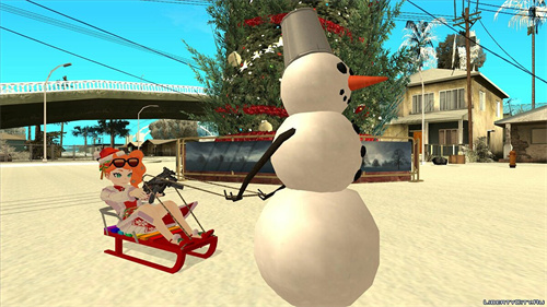 [GTA:圣安地列斯MOD]拉雪橇车的雪人-IGTA奇幻游戏城-GTA5MOD资源网