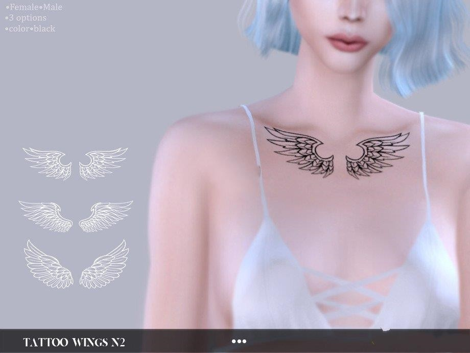 《模拟人生4》美丽翅膀纹身MOD-IGTA奇幻游戏城-GTA5MOD资源网