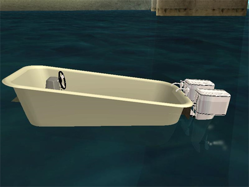 [GTA:圣安地列斯MOD]浴缸小艇MOD-IGTA奇幻游戏城-GTA5MOD资源网