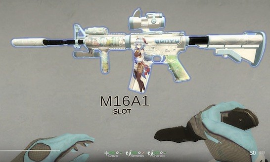 《求生之路2》M16步枪美少女甘雨枪械皮肤MOD-IGTA奇幻游戏城-GTA5MOD资源网