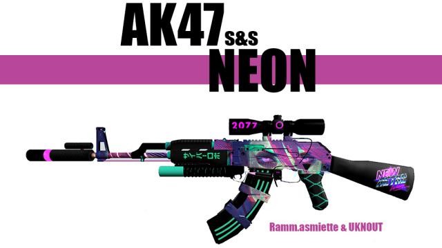 《求生之路2》AK47霓虹喷漆版-IGTA奇幻游戏城-GTA5MOD资源网