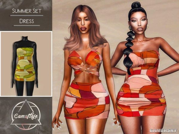 《模拟人生4》女性夏季彩色布条服装MOD-IGTA奇幻游戏城-GTA5MOD资源网