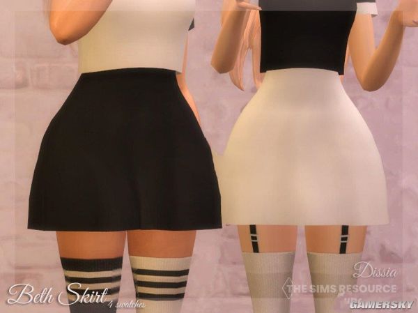 《模拟人生4》纯色简洁短裙MOD-IGTA奇幻游戏城-GTA5MOD资源网