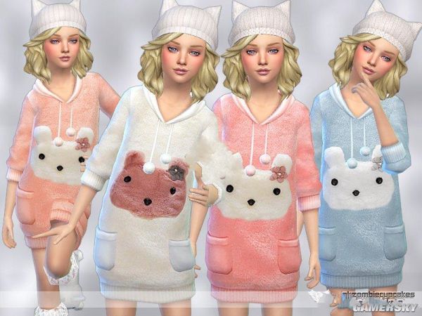 《模拟人生4》女孩可爱猫咪冬季毛衣MOD-IGTA奇幻游戏城-GTA5MOD资源网