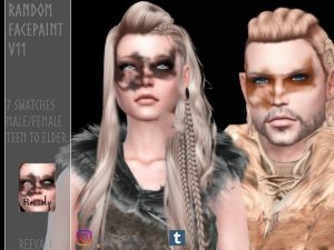 《模拟人生4》野人脸部彩妆MOD-IGTA奇幻游戏城-GTA5MOD资源网