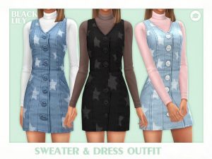 《模拟人生4》星星纽扣连衣裙MOD-IGTA奇幻游戏城-GTA5MOD资源网