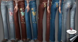 《模拟人生3》MOD服饰 女士绣花牛仔裤-IGTA奇幻游戏城-GTA5MOD资源网