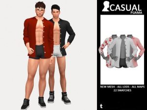 《模拟人生4》男款敞开纽扣衬衫MOD-IGTA奇幻游戏城-GTA5MOD资源网