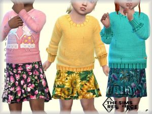 《模拟人生4》幼儿花卉印花裙子MOD-IGTA奇幻游戏城-GTA5MOD资源网