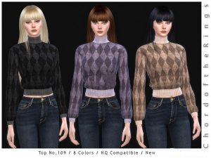 《模拟人生4》高领棱形网格毛衣MOD-IGTA奇幻游戏城-GTA5MOD资源网