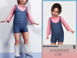 《模拟人生4》幼儿吊带条纹连身裤MOD-IGTA奇幻游戏城-GTA5MOD资源网