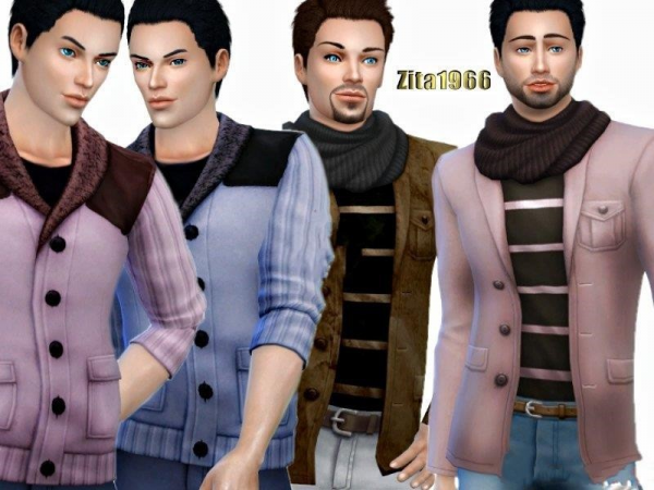 《模拟人生4》男士带纽扣帅气夹克MOD-IGTA奇幻游戏城-GTA5MOD资源网