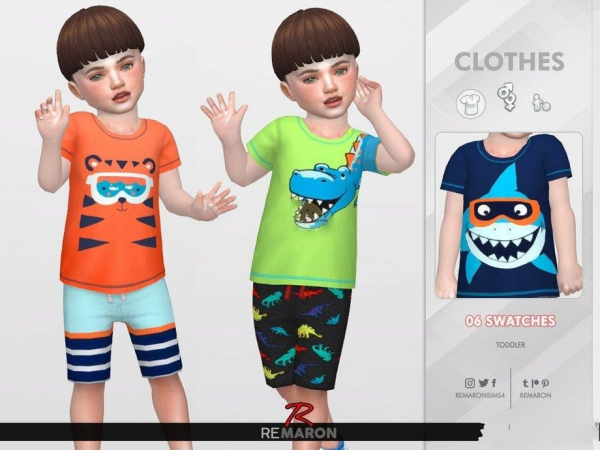 《模拟人生4》儿童可爱卡通上衣MOD-IGTA奇幻游戏城-GTA5MOD资源网