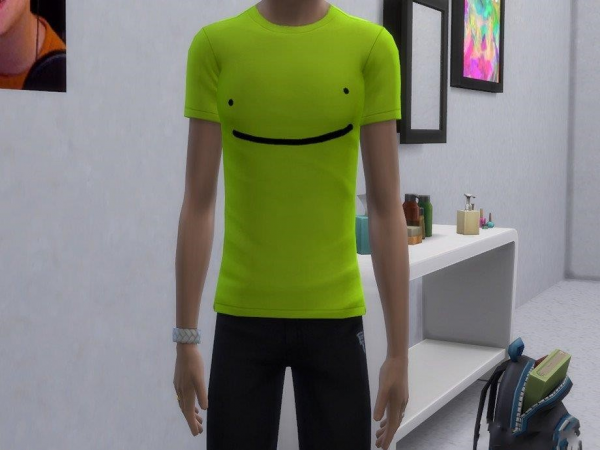 《模拟人生4》男士笑脸t恤MOD-IGTA奇幻游戏城-GTA5MOD资源网