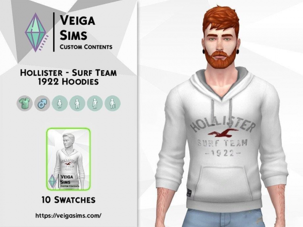 《模拟人生4》hollister男士连帽衫MOD-IGTA奇幻游戏城-GTA5MOD资源网