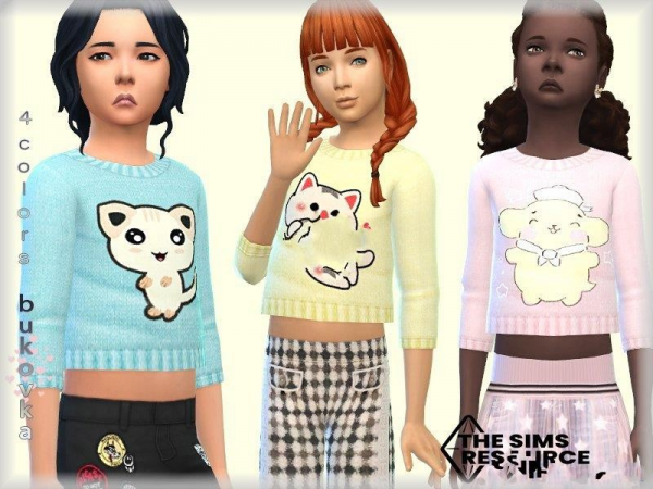 《模拟人生4》女孩可爱卡通毛衣MOD-IGTA奇幻游戏城-GTA5MOD资源网