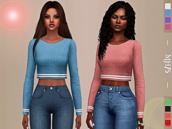 《模拟人生4》女款双条纹毛衣MOD-IGTA奇幻游戏城-GTA5MOD资源网