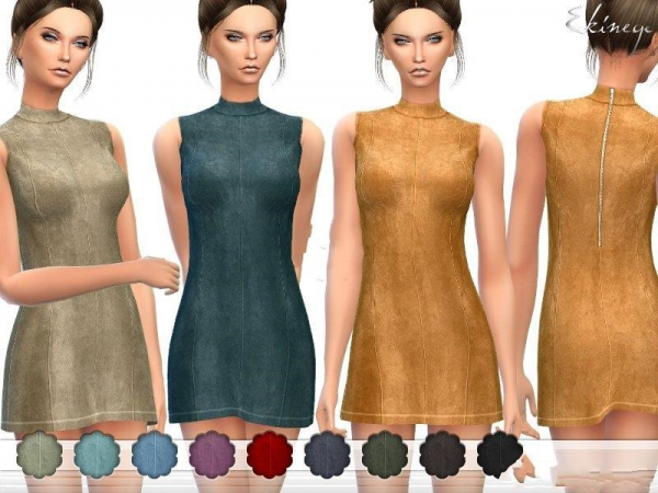 《模拟人生4》女性麂皮直筒连衣裙MOD-IGTA奇幻游戏城-GTA5MOD资源网