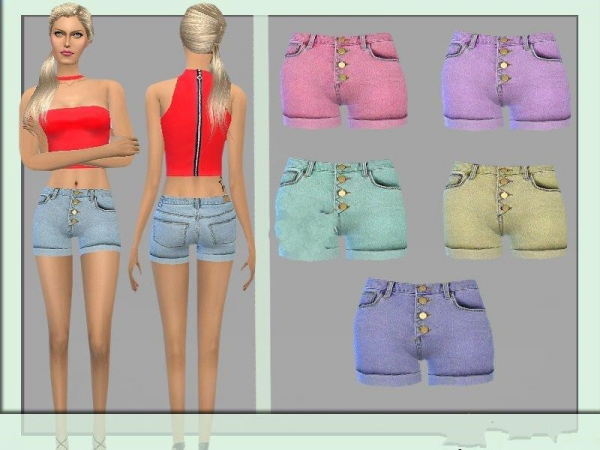 《模拟人生4》女性带纽扣的超短短裤MOD-IGTA奇幻游戏城-GTA5MOD资源网