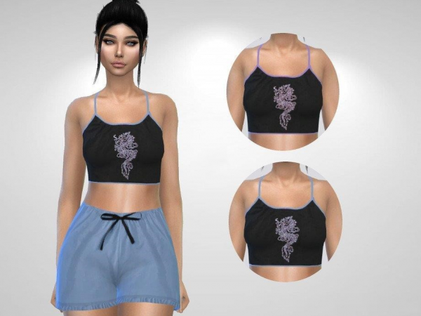 《模拟人生4》龙纹吊带上衣MOD-IGTA奇幻游戏城-GTA5MOD资源网