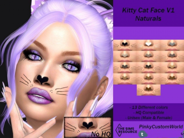 《模拟人生4》猫脸脸部涂装MOD-IGTA奇幻游戏城-GTA5MOD资源网