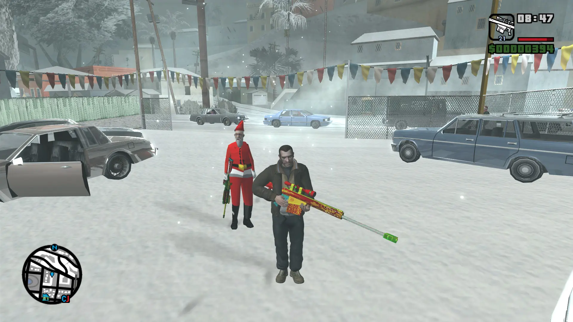 图片[3]-GTA 圣安地列斯 圣诞节 雪天冬季 精品汉化整合版 大雪冬季2.0升级版 Win11最新光影舒适色调流畅版 大屏优化 FPS优化 真实武器包 汉化版 [赠送：运行库 通关存档 无限金币] [6.02 GB]-IGTA奇幻游戏城-GTA5MOD资源网