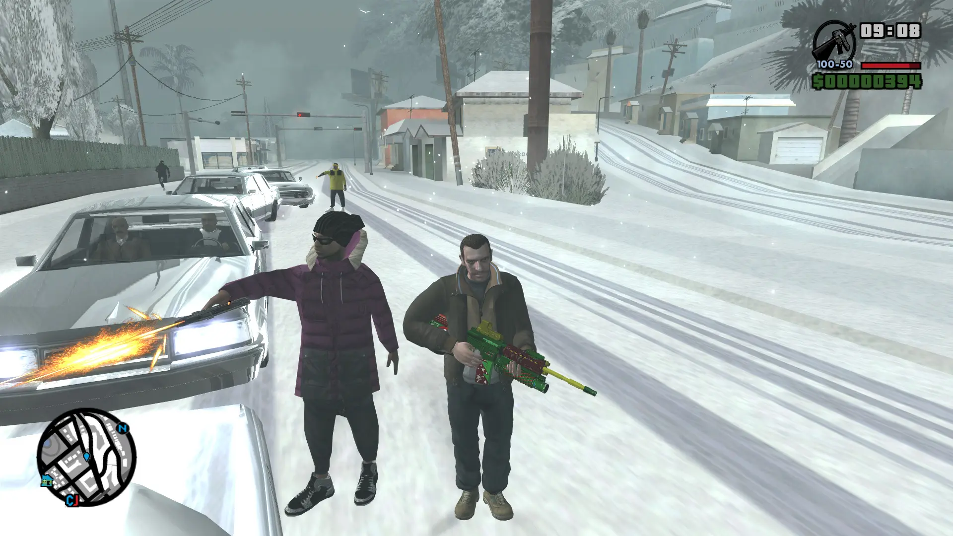 图片[4]-GTA 圣安地列斯 圣诞节 雪天冬季 精品汉化整合版 大雪冬季2.0升级版 Win11最新光影舒适色调流畅版 大屏优化 FPS优化 真实武器包 汉化版 [赠送：运行库 通关存档 无限金币] [6.02 GB]-IGTA奇幻游戏城-GTA5MOD资源网