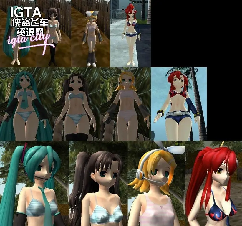 [圣安地列斯]初音系列内衣版-IGTA奇幻游戏城-GTA5MOD资源网