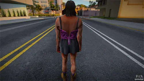 [圣安地列斯]崔佛红色连衣裙女装-IGTA奇幻游戏城-GTA5MOD资源网