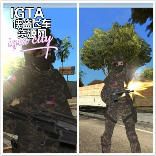 [圣安地列斯]生化危机5吉尔改美国空军女特种兵-IGTA奇幻游戏城-GTA5MOD资源网
