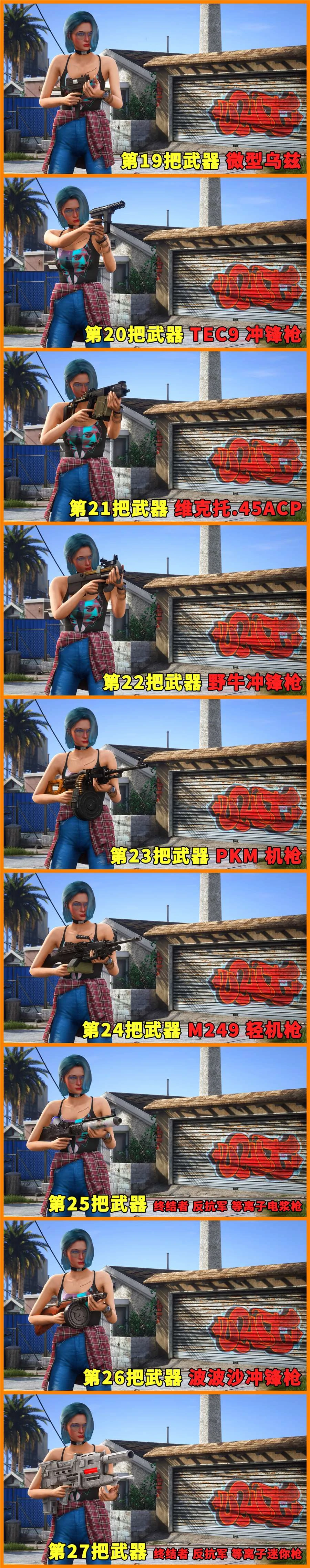 图片[4]-GTA5 全版本 50把武器 泰瑟枪 M249轻机枪 波波沙冲锋枪 巴雷特M107CQ 等离子加特林 真实武器声音【12.6GB】-IGTA奇幻游戏城-GTA5MOD资源网
