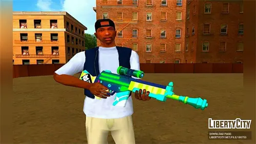 [圣安地列斯]绿色华丽贴图步枪-IGTA奇幻游戏城-GTA5MOD资源网