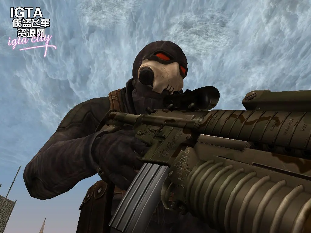 [圣安地列斯]沙漠迷彩M4步枪-IGTA奇幻游戏城-GTA5MOD资源网